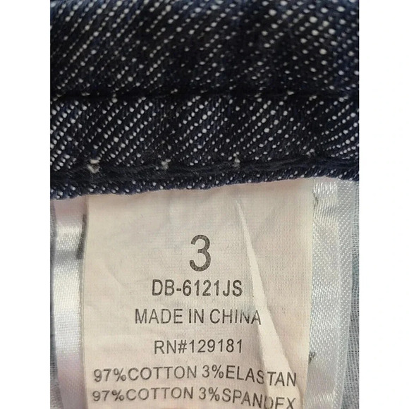 Machine Denim Jeans Women's Size 27 Dark Wash Distressed Embroidered - Picture 10 of 11